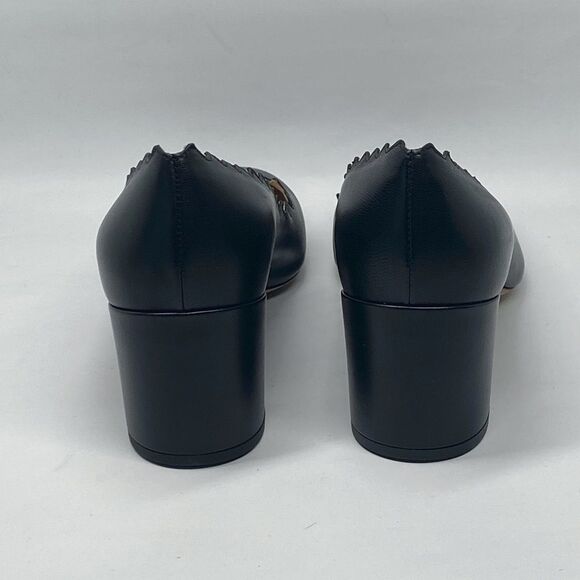 Chloe Lauren Scalloped Block Heel Pumps size 37 - Picture 11 of 15